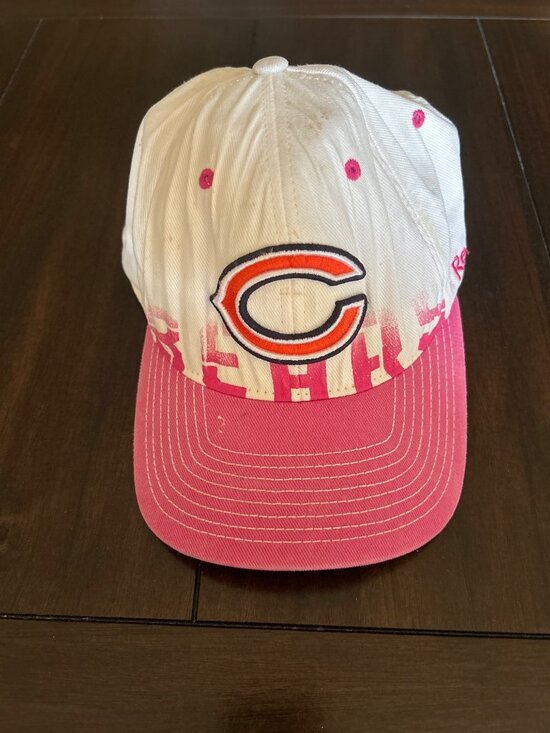 Flexfit Reebok Accessories - Chicago Bears Flexfit NFL Breast Cancer Awareness Cap White/Pink Embroidered Log